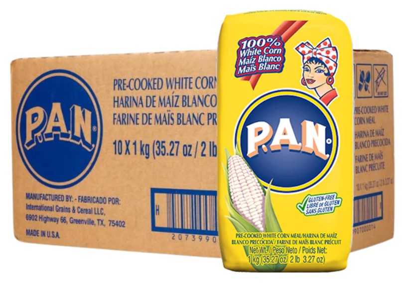 Pre-Cooked White Corn Flour 1kg | Harina Pan Blanca | By P.A.N Harina