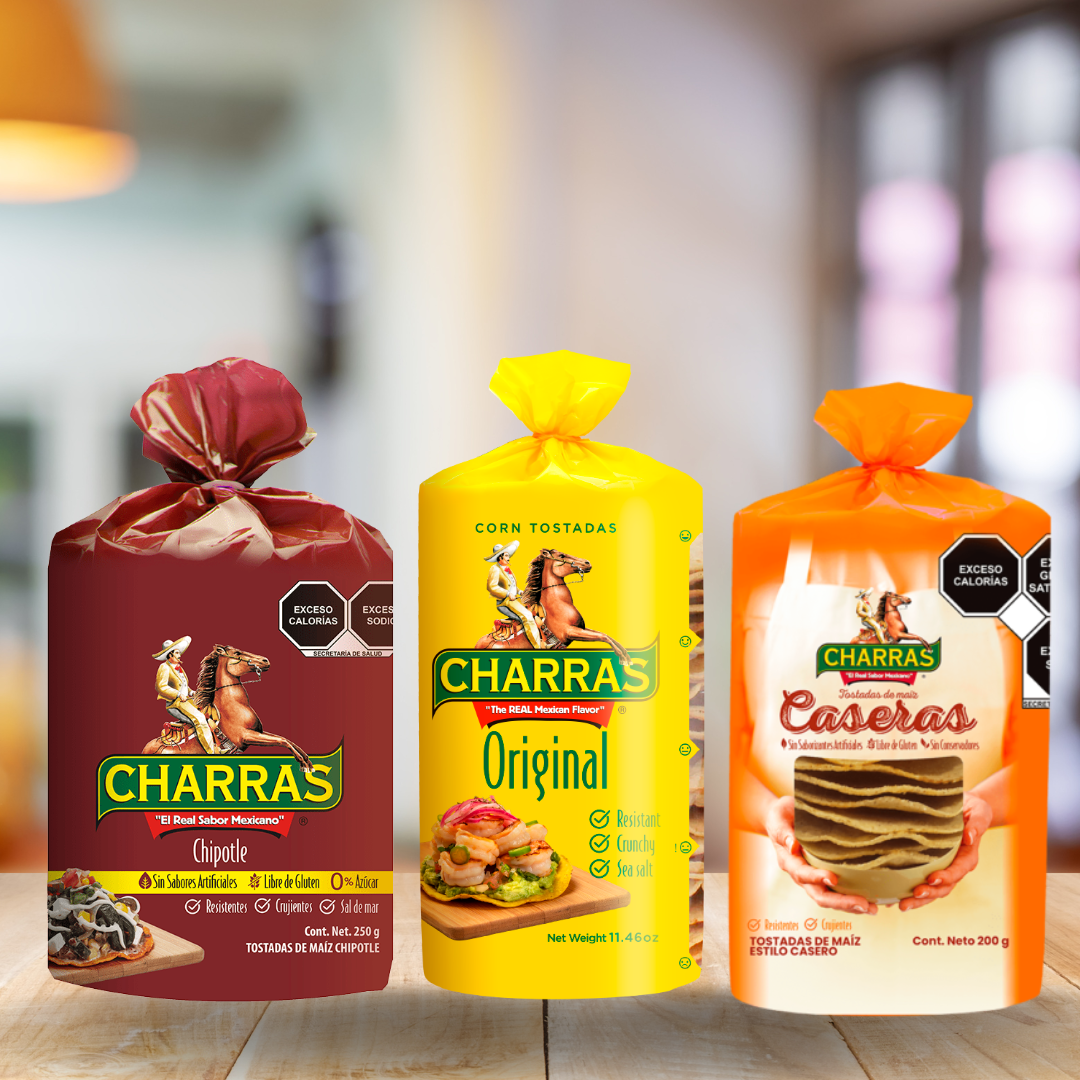 Charras Tostadas  350g | Tostadas Caseras 16oz  | By Charras
