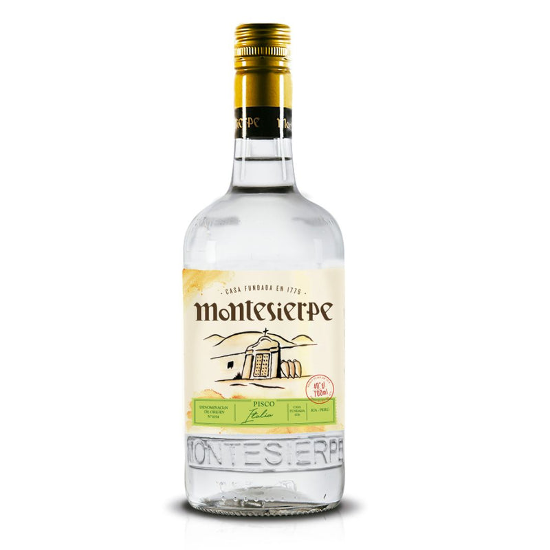 Pisco Montesierpe - Italia Perú 700 ml | Pisco Peruano | Por Viña Vieja