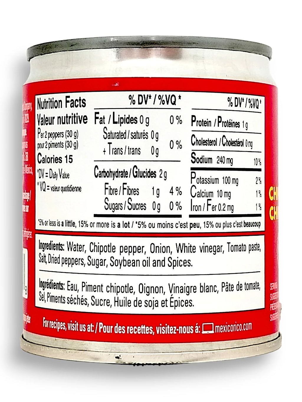 Chipotle Peppers 6.5 oz | Can Chile Chipotle Peppers in Adobo Sauce 186 ml | By La Costeña