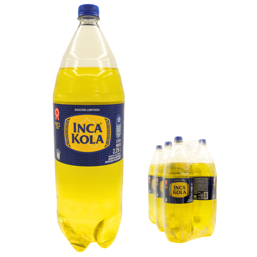 Inca Kola Original Soft Drink (Pet) x6 | Inca Kola Pet 2.25 L | Peruvian Tradicional Drink | By Arca Continental