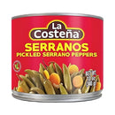 Piments Serrano 12 oz | Piments Serranos marinés en conserve | Par La Costeña