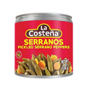 Piments Serrano 7 oz | Piments Serranos marinés en conserve | Par La Costeña