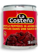 Chiles Chipotle 6.5 oz | Lata Chiles Chipotle en Adobo 186 ml | Por La Costeña