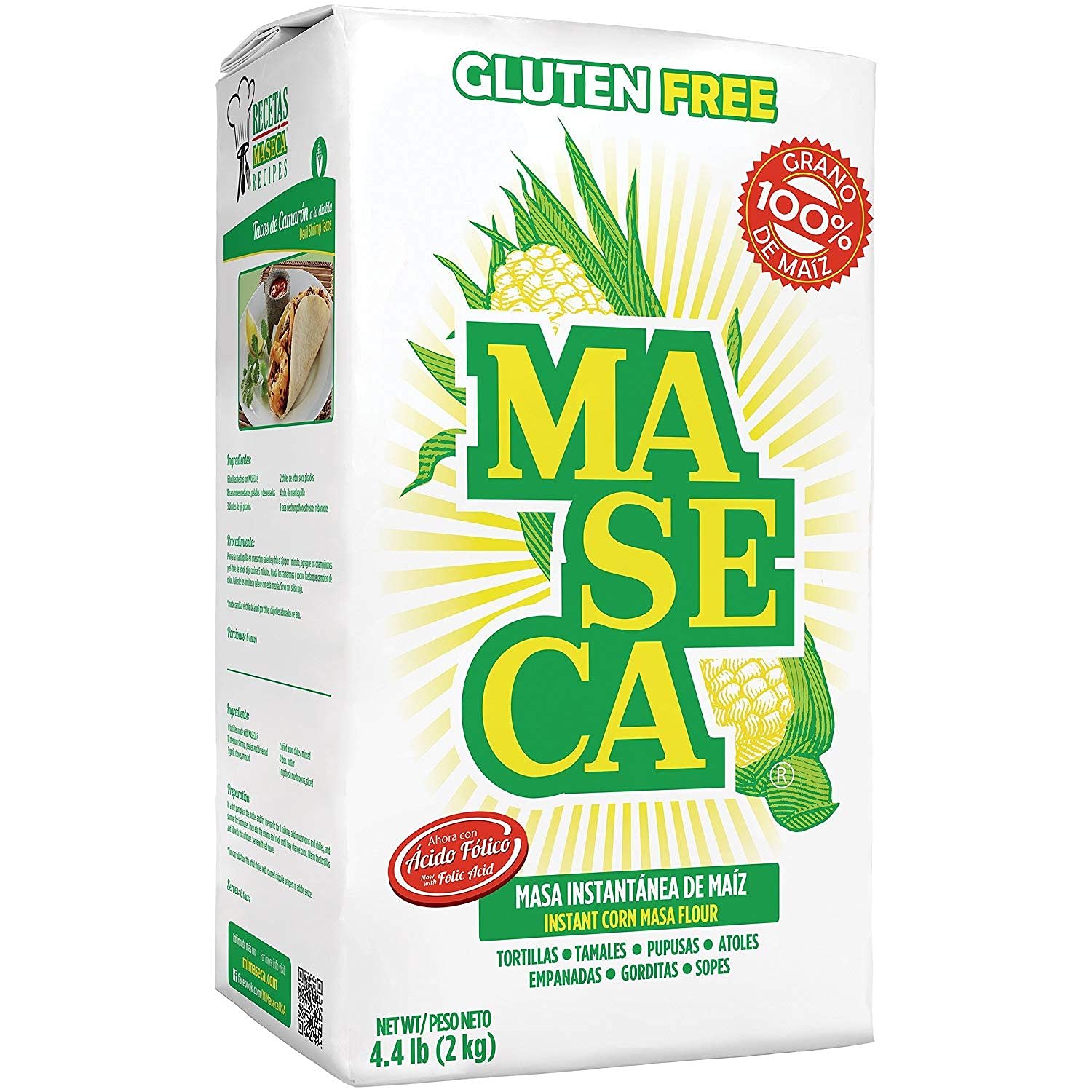 Maseca Instant Corn Masa Flour 2kg | Masa Instantanea De Maiz | By Maseca