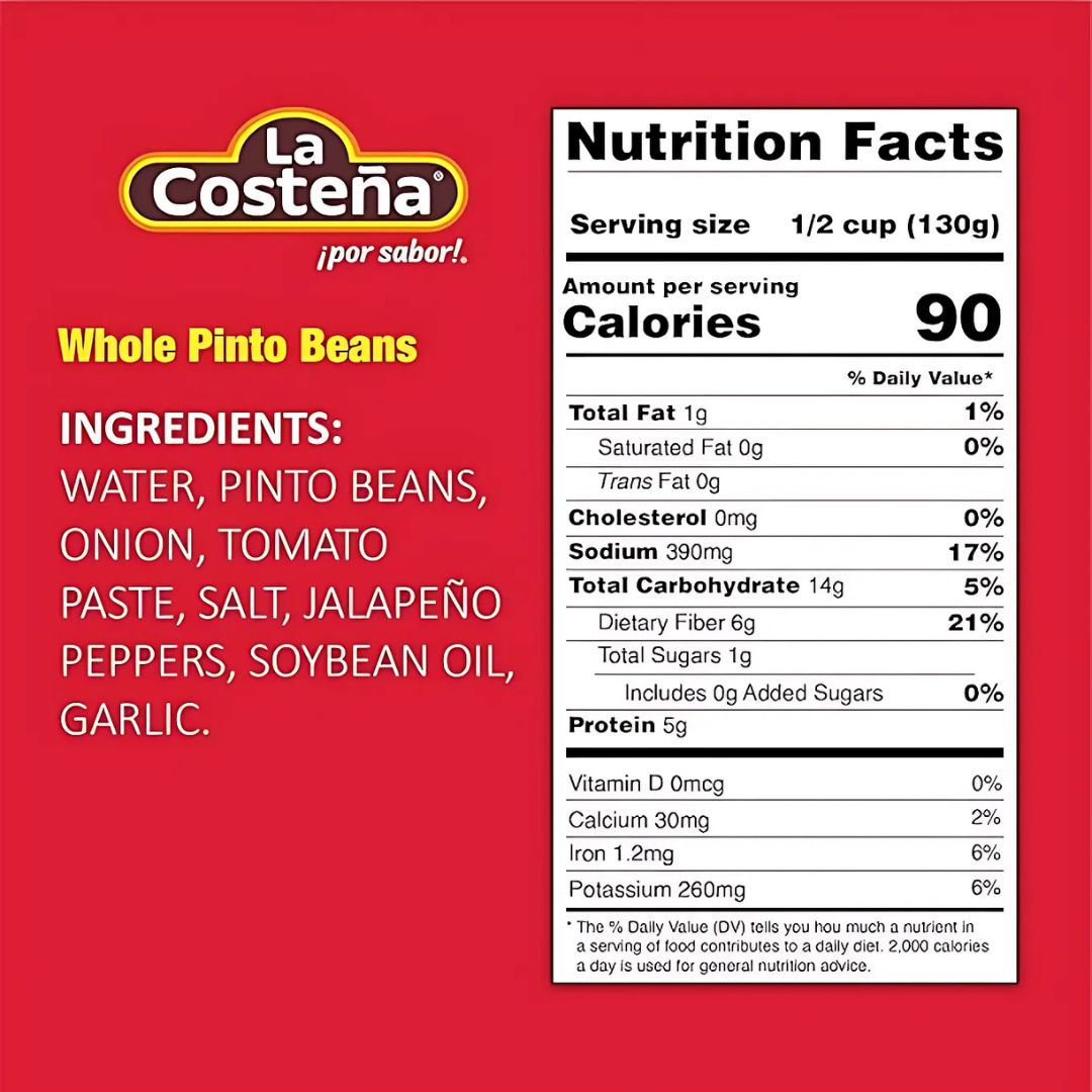 Pinto Frijoles Enteros 29 oz | Can Whole Pinto Beans 822g | By La Costeña